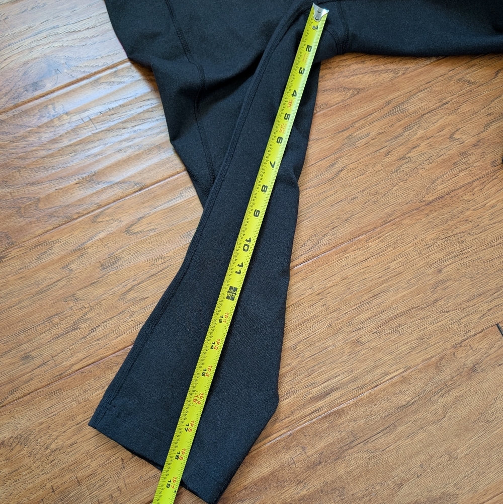 Lucy Hatha Collection Women's Cropped Leggings with Orange Logo Detail Medium - Picture 7 of 8